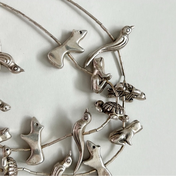 Amazing Vintage Sterling Silver Fetish Necklace - Picture 14 of 15